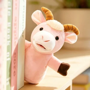 Får gosedjur som interaktiv handdocka med get-, lamm- och alpackamotiv i kawaii-stil