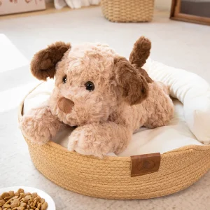 Sött hund gosedjur som mjuk kramkudde för barn, 35–55 cm, jul- eller födelsedagspresent