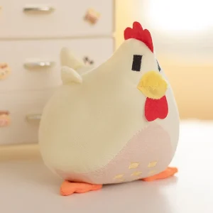 Orange kyckling gosedjur som tecknad kudde, fyra färgval, 20 cm, för present