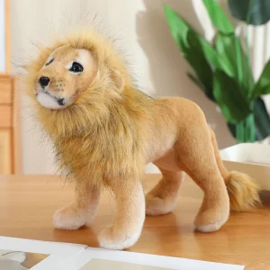 Lejon och tiger gosedjur med realistisk vilddjursdesign och mjuk känsla, 38–48 cm