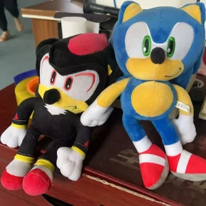 Alternative view of Sonic the Hedgehog gosedjur, med Amy Rose, Knuckles och Tails i tecknad stil, 30 cm