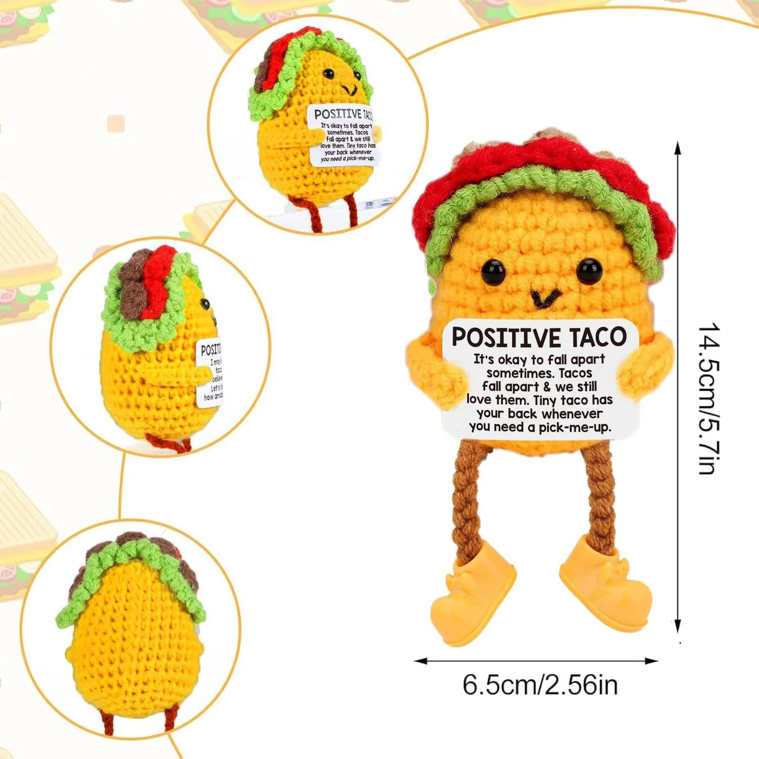 Kattgosedjur i miniformat, handvirkat med rolig potatis, anka- och sköldpaddsdesign 28 Kattgosedjur i miniformat, handvirkat med rolig potatis, anka- och sköldpaddsdesign - Bild 28