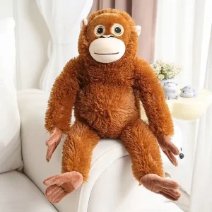 Alternative view of Sött gorilla gosedjur som tecknad kawaii-figur med animeinspirerad stil för kramar