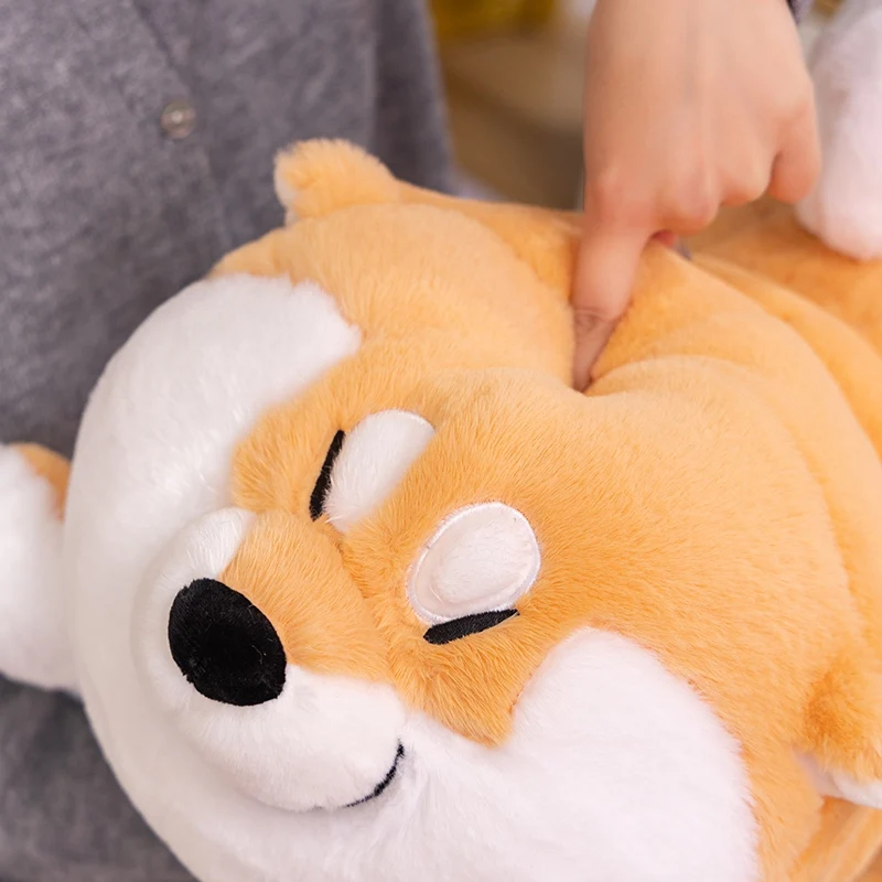 Sött Shiba Inu hund gosedjur som liggande kramkudde i tecknad stil, present till pojke 4 Sött Shiba Inu hund gosedjur som liggande kramkudde i tecknad stil, present till pojke - Bild 4