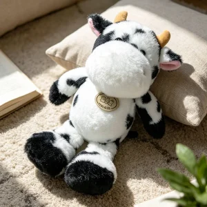 Lejon och groda gosedjur i kawaii-stil som tecknad plyschkudde med springmotiv, 30 cm