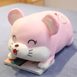 Extra mjuk klämkudde i gris- och hamsterdesign, knubbig, 50–70 cm, för barn