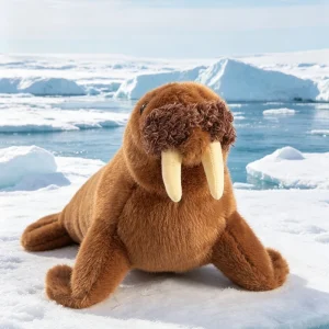 Naturtroget elefant gosedjur i design med valross och sjöelefant, 38 cm, mjuk kudde 10 Naturtroget elefant gosedjur i design med valross och sjöelefant, 38 cm, mjuk kudde