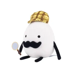 Detective Egg gosedjur med rund form, tecknad stil och animeinspirerad detektivdesign