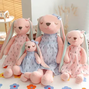 An'an-kanin gosedjur med påsktema, sittande babyfigur i rosa och blått, 35 cm