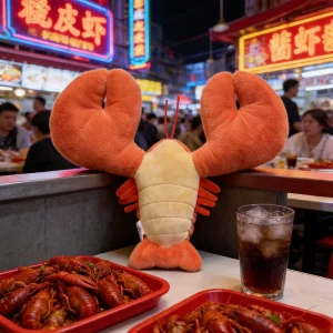 Lobster gosedjur i kawaii-stil, mjuk kudde med krabba och räka, julklapp för barn