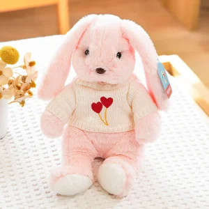 Kawaii kanin gosedjur med långa öron, sovande tecknad kramkudde som födelsedagspresent 27 Kawaii kanin gosedjur med långa öron, sovande tecknad kramkudde som födelsedagspresent