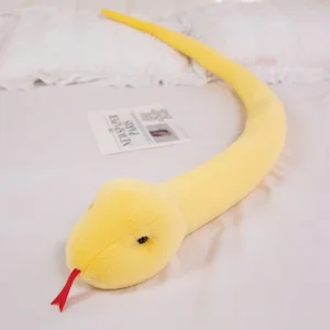 Snake gosedjur i form av en lång plyschkudde med söt design och färgglatt mönster