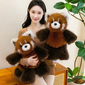 Alternative view of Kawaii panda gosedjur som fluffig kudde med tvättbjörnsmotiv för kramar och som julklapp