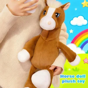 Mjukt horse gosedjur för barn, 22 cm, med stora ögon och söt klassisk design