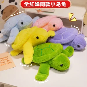 Tortoise gosedjur i kawaii-stil med mjuk kudde och sköldpaddsform, 25–35 cm