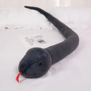 Snake gosedjur i form av en lång plyschkudde med söt design och färgglatt mönster