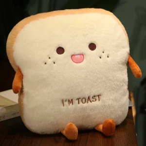 Mjuk kramkudde och gosedjur i form av toast, 35 cm, för barn, lek och inredning 15 Mjuk kramkudde och gosedjur i form av toast, 35 cm, för barn, lek och inredning
