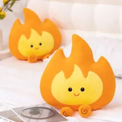 Flame gosedjur i anime-stil som lekfull plyschkudde med tecknat uttryck, 22–46 cm