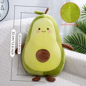 Plyschkudde som grönt fruktgosedjur i flera figurvarianter med mjuk och söt design 10 Plyschkudde som grönt fruktgosedjur i flera figurvarianter med mjuk och söt design