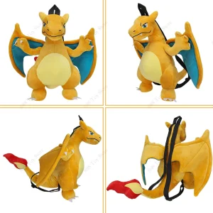 Animeinspirerad Pokémon-ryggsäck med Gengar, Charizard, Piplup, Eevee och Mimikyu
