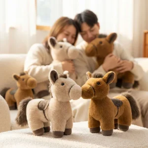 Horse gosedjur, mjuk söt tecknad ponny för sovrum, gåva till Hästens år, 1, 3 eller 5-pack