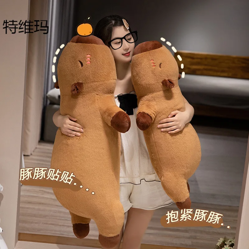 Kawaii kapybara gosedjur som avlång sovkudde, fluffig soffkudde och barnpresent 6 Kawaii kapybara gosedjur som avlång sovkudde, fluffig soffkudde och barnpresent - Bild 6