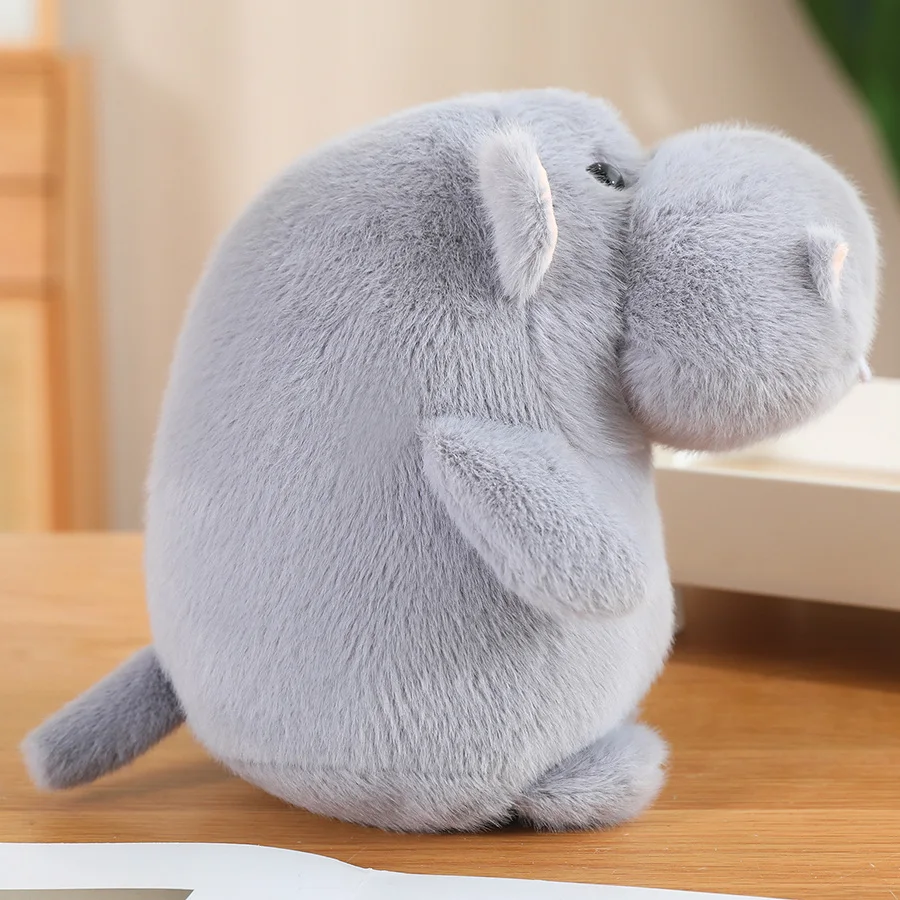 Hippopotamus gosedjur, fluffig plyschkudde med gullig tecknad design, 12–35 cm 5 Hippopotamus gosedjur, fluffig plyschkudde med gullig tecknad design, 12–35 cm - Bild 5