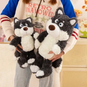 Grått wolf gosedjur i kawaii-stil, extra mjukt och kramvänligt, stort, 40–55 cm 10 Grått wolf gosedjur i kawaii-stil, extra mjukt och kramvänligt, stort, 40–55 cm