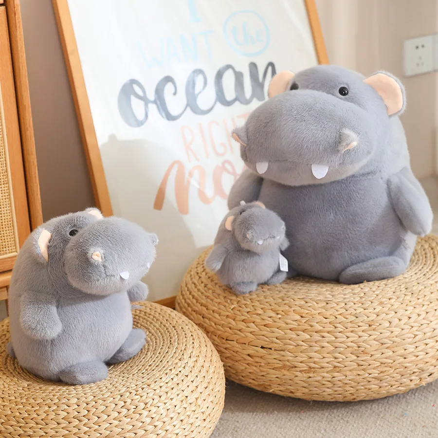 Hippopotamus gosedjur, fluffig plyschkudde med gullig tecknad design, 12–35 cm 6 Hippopotamus gosedjur, fluffig plyschkudde med gullig tecknad design, 12–35 cm - Bild 6