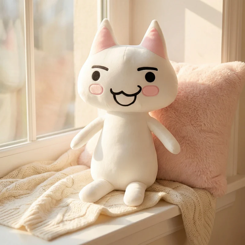 Inoue Toro katt gosedjur som stor vit animefigur och kramkudde för kramar, 80–110 cm 7 Inoue Toro katt gosedjur som stor vit animefigur och kramkudde för kramar, 80–110 cm - Bild 7