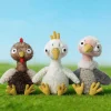 Kyckling gosedjur i kawaii-stil, kramkudde med gås, kalkon och struts för barn 29 Kyckling gosedjur i kawaii-stil, kramkudde med gås, kalkon och struts för barn