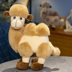 Tecknat camel gosedjur på 28 cm, kramkudde för barn vid läggdags och julklapp