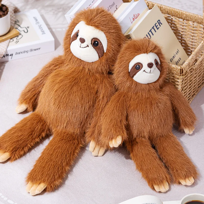 Sloth gosedjur med lång päls, leende ansikte och verklighetstroget utseende, 40–50 cm 5 Sloth gosedjur med lång päls, leende ansikte och verklighetstroget utseende, 40–50 cm - Bild 5