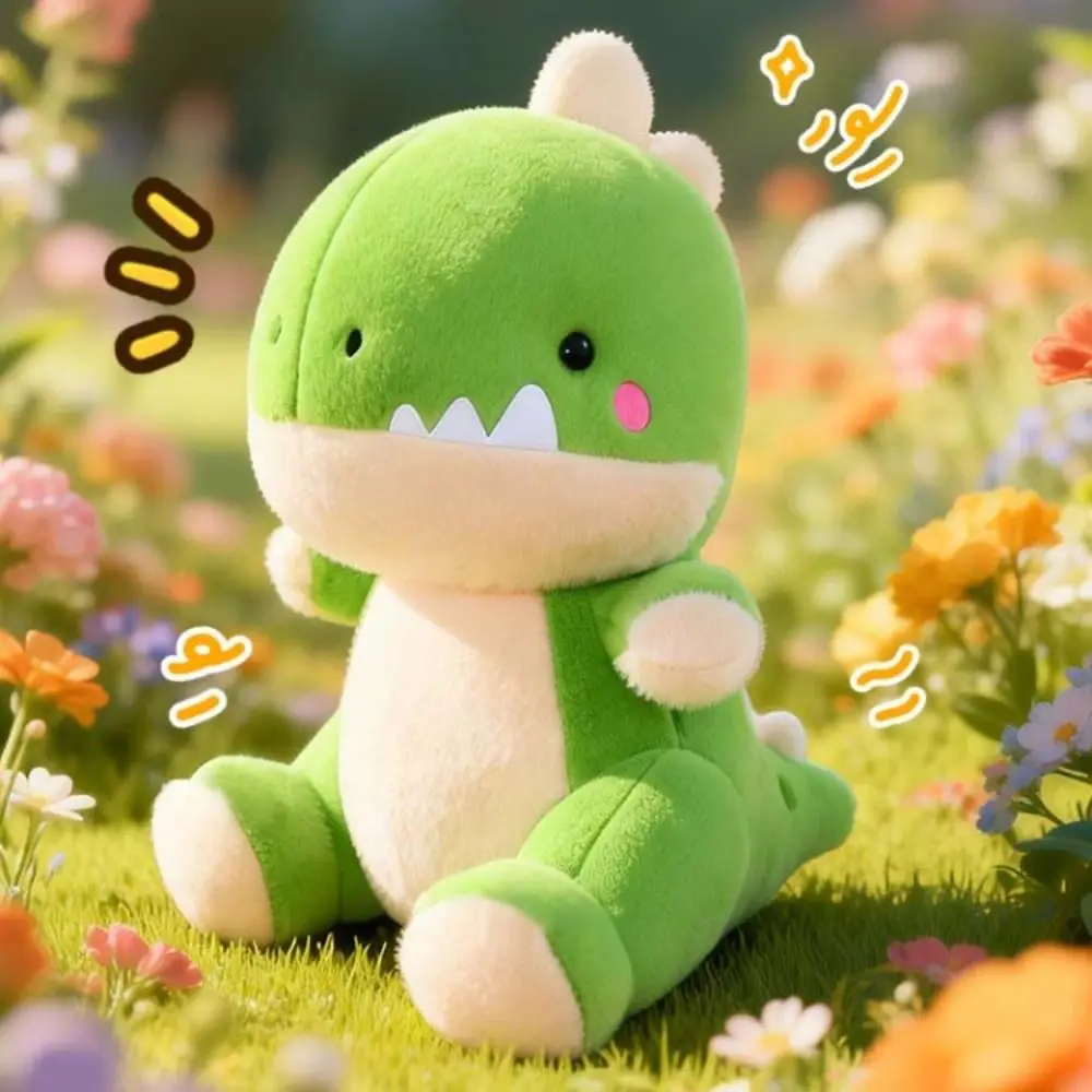 Gulligt dinosaurie gosedjur i fluffig, lekfull tecknad stil med lugnande uttryck 2 Gulligt dinosaurie gosedjur i fluffig, lekfull tecknad stil med lugnande uttryck - Bild 2