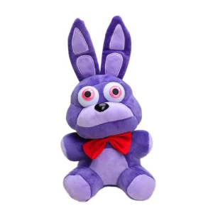 Björn gosedjur med spelkaraktären Bonnie från Five Nights at Freddy’s i tecknad stil
