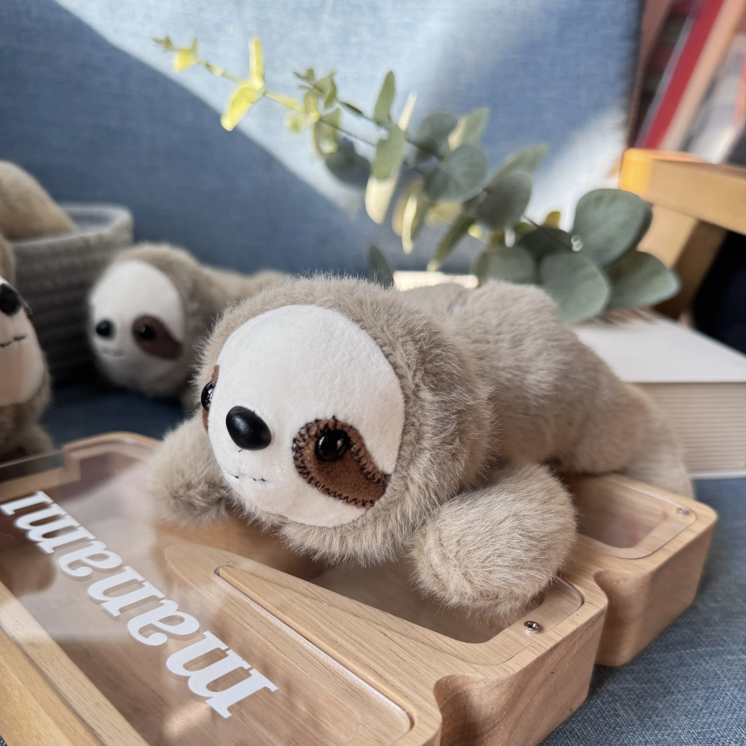 Sloth gosedjur i verklighetstrogen stil, med liggande pose, mjuk form, 20 cm 3 Sloth gosedjur i verklighetstrogen stil, med liggande pose, mjuk form, 20 cm - Bild 3