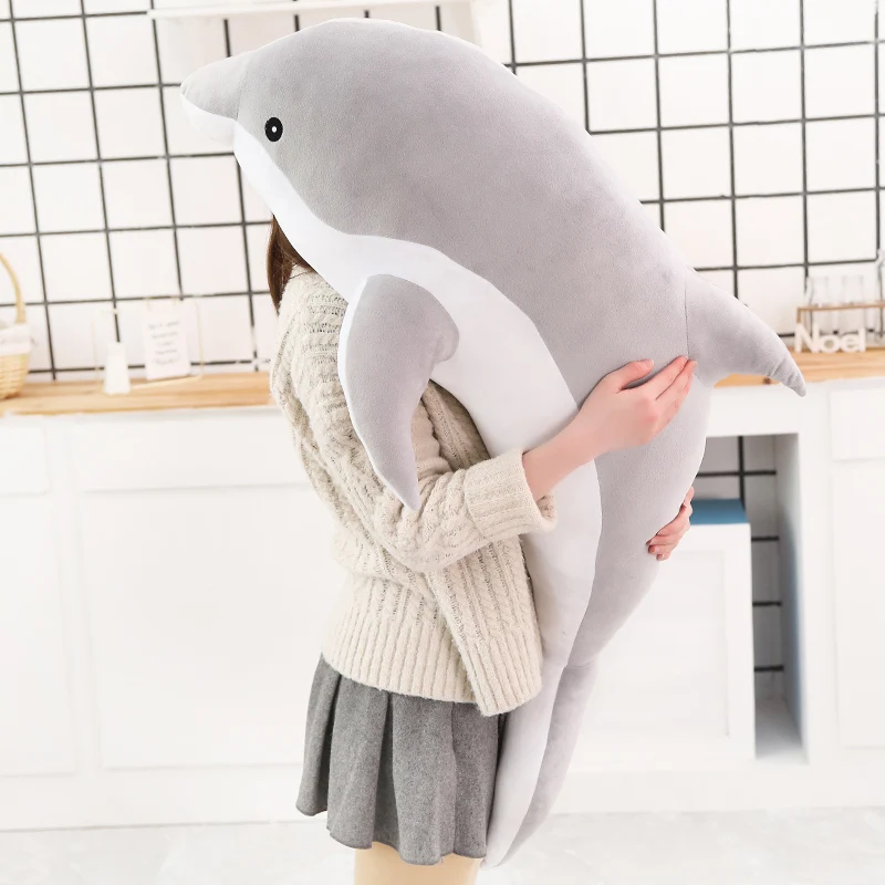 Delfin gosedjur som jättestor, mjuk sovkudde med charmig design för vila, 50–160 cm 5 Delfin gosedjur som jättestor, mjuk sovkudde med charmig design för vila, 50–160 cm - Bild 5