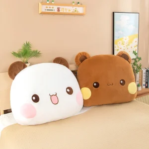 Kawaii Bubu Dudu och Mitao Cat, panda katt gosedjur och kuddar för barn, 60–80 cm