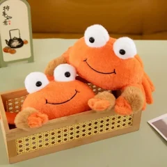 Mjukt crab gosedjur med naturtrogen form, fluffig textur och havsinspirerad design