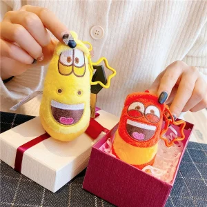 Larva-nyckelring med snigelfigur som kreativ mjukis i lekfull anime- och seriestil 7 Larva-nyckelring med snigelfigur som kreativ mjukis i lekfull anime- och seriestil