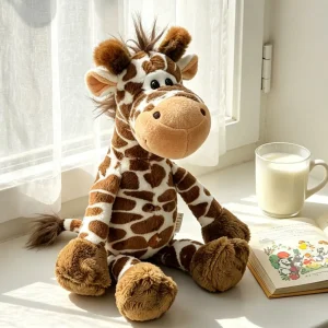Giraffe gosedjur med söt design, mjukt djungeldjur för hem och soffa, 28 cm 10 Giraffe gosedjur med söt design, mjukt djungeldjur för hem och soffa, 28 cm