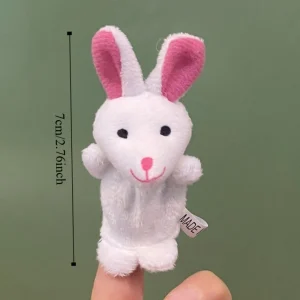 Panda och dinosaurie gosedjur som söta fingerdockor i anime- och kawaii-stil