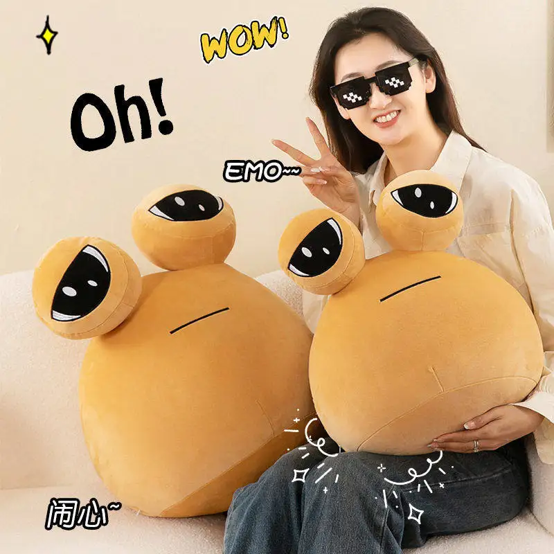 My Pet Pou-karaktärer gosedjur som plyschkudde i brunt med stora ögon, 22–55 cm 5 My Pet Pou-karaktärer gosedjur som plyschkudde i brunt med stora ögon, 22–55 cm - Bild 5