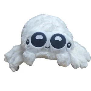 Lucas Friend Spider gosedjur, kawaii spindel i svart och vitt som mjuk kudde för barn