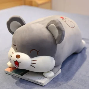 Extra mjuk klämkudde i gris- och hamsterdesign, knubbig, 50–70 cm, för barn