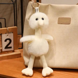 Söt strutsfigur, 20 cm, som nyckelring och ryggsäcksberlock, kawaiidekoration