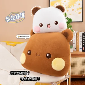 Kawaii Bubu Dudu och Mitao Cat, panda katt gosedjur och kuddar för barn, 60–80 cm
