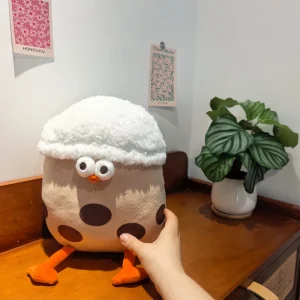 Kawaii kyckling gosedjur i mjölkteform, tecknad mjuk soffkudde och barnpresent 12 Kawaii kyckling gosedjur i mjölkteform, tecknad mjuk soffkudde och barnpresent