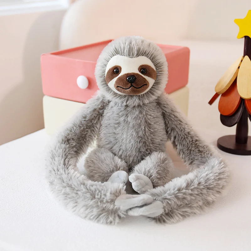 Sloth-gosedjur som mjuk plyschkudde och kramkudde med långa armar, 30–45 cm 8 Sloth-gosedjur som mjuk plyschkudde och kramkudde med långa armar, 30–45 cm - Bild 8