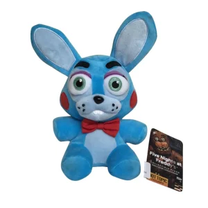 Björn gosedjur med spelkaraktären Bonnie från Five Nights at Freddy’s i tecknad stil